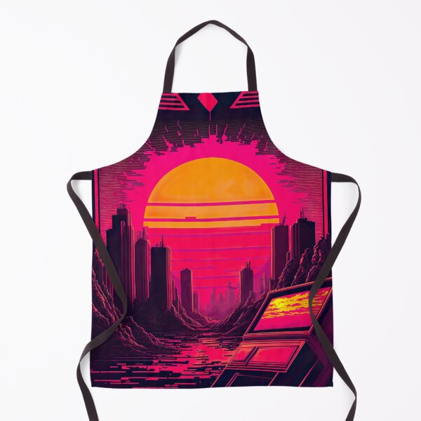 Item preview, Synthwave Sun Over A Post-Apocalyptic City  designed and sold by Nightarcade.