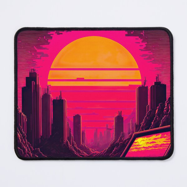 Item preview, Synthwave Sun Over A Post-Apocalyptic City  designed and sold by Nightarcade.