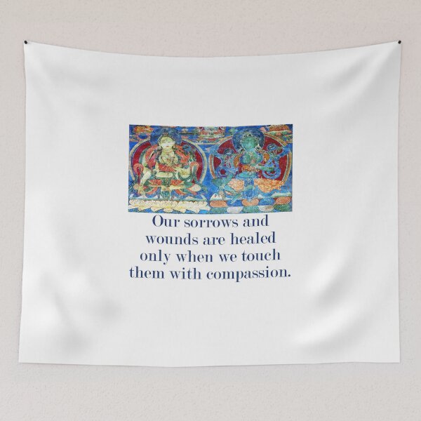 Item preview, Our Sorrows And Wounds Are Healed - Compassion Quote  designed and sold by CrankyOldDude.