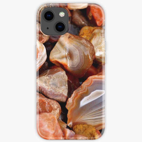 Plage d'agate du lac Supérieur Coque souple iPhone