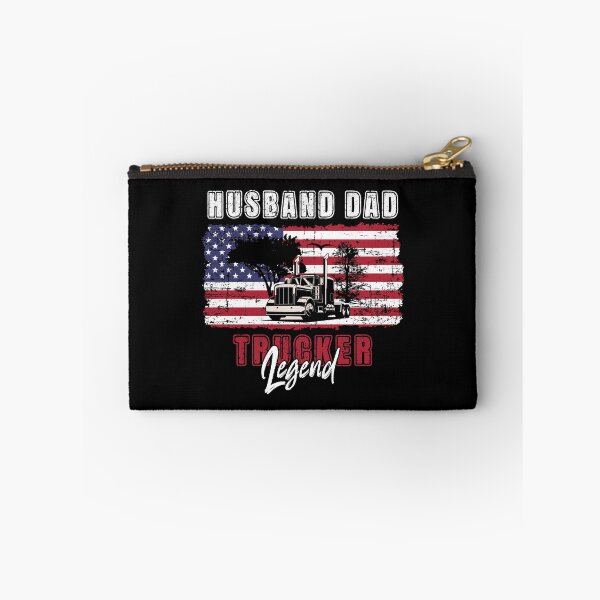 Item preview, 18 wheeler truck USA flag vintage, Husband Dad Trucker Legend designed and sold by HomeCoquette.