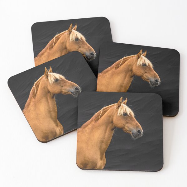 Item preview, Chestnut horse against black black background designed and sold by PonyPortrait.