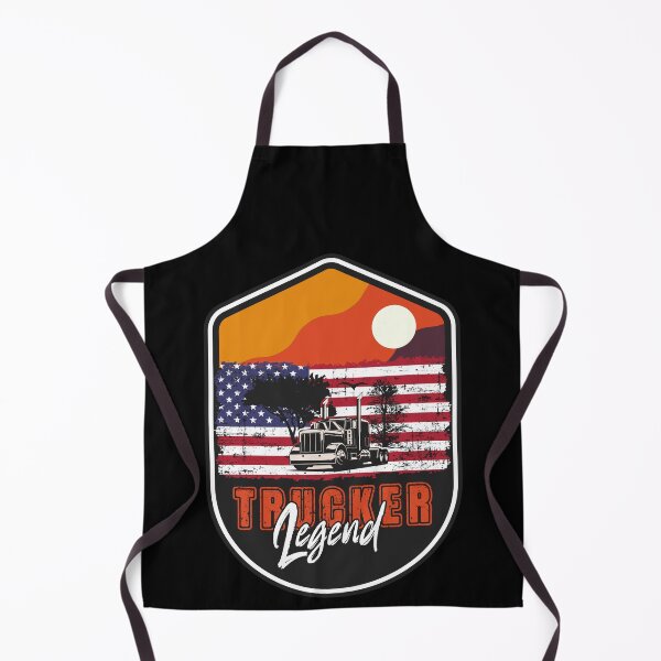 Item preview, 18 wheeler truck USA flag vintage badge , Husband Dad Trucker Legend designed and sold by HomeCoquette.