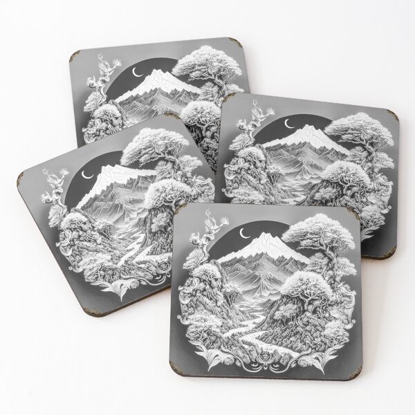 Item preview, Landscape  Chinese Japanese style Rinpa painting sticker designed and sold by PhiloSophyEye.