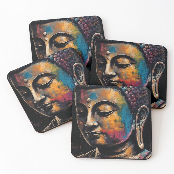Item preview, The Joyful Buddha Colorful Portrait designed and sold by bharuarts.