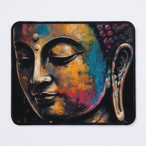 Item preview, The Joyful Buddha Colorful Portrait designed and sold by bharuarts.