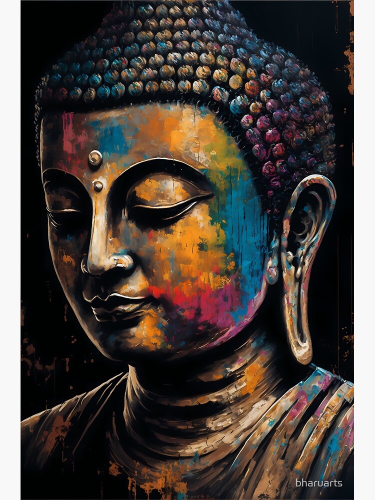 The Joyful Buddha Colorful Portrait