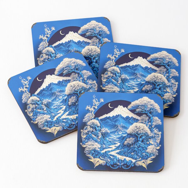 Item preview, Landscape  Chinese Japanese style Rinpa painting sticker designed and sold by PhiloSophyEye.