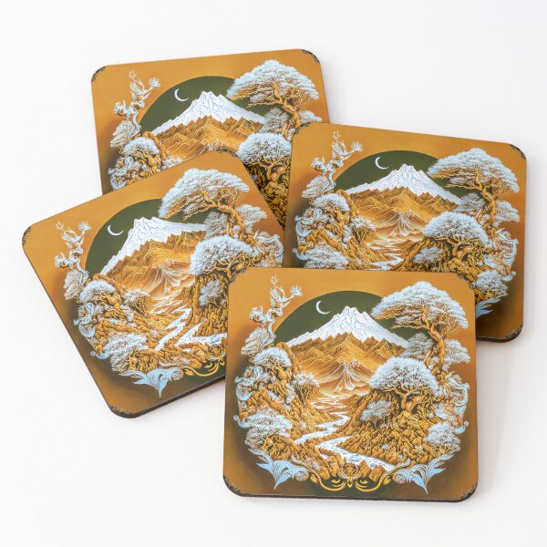 Item preview, Landscape  Chinese Japanese style Rinpa painting sticker designed and sold by PhiloSophyEye.