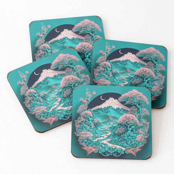 Item preview, Landscape  Chinese Japanese style Rinpa painting sticker designed and sold by PhiloSophyEye.