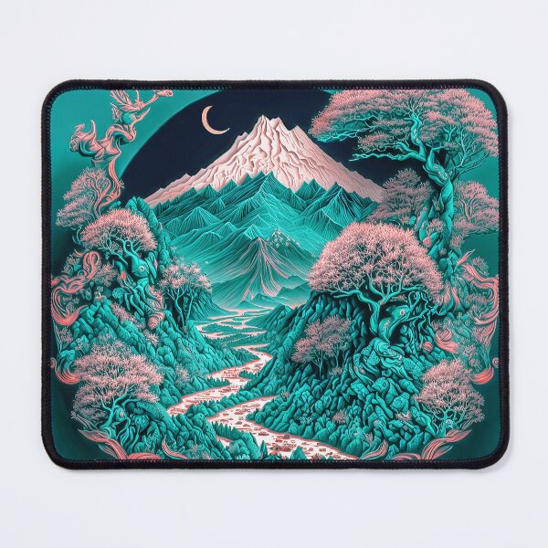 Item preview, Landscape Chinese Japanese style Rinpa painting sticker designed and sold by PhiloSophyEye.