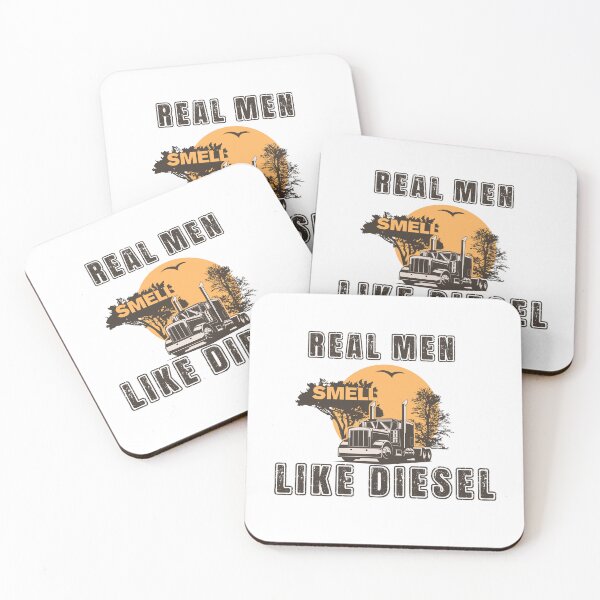 Item preview, Real men smell like diesel, Husband Dad Trucker Legend designed and sold by HomeCoquette.