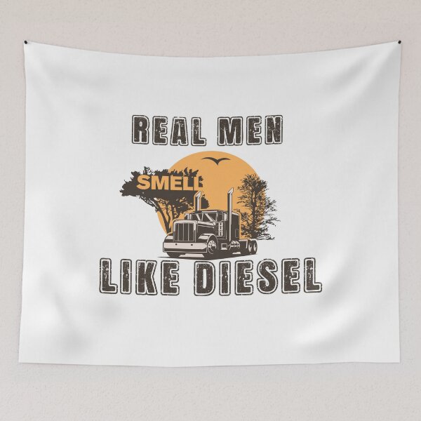 Item preview, Real men smell like diesel, Husband Dad Trucker Legend designed and sold by HomeCoquette.