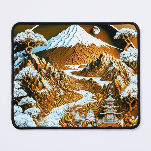 Item preview, Landscape Chinese Japanese style Rinpa painting sticker designed and sold by PhiloSophyEye.