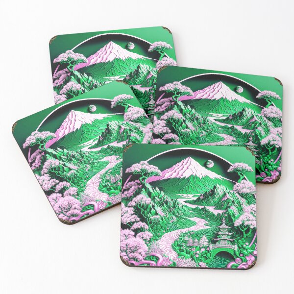 Item preview, Landscape  Chinese Japanese style Rinpa painting sticker designed and sold by PhiloSophyEye.