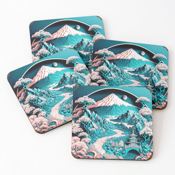 Item preview, Landscape  Chinese Japanese style Rinpa painting sticker designed and sold by PhiloSophyEye.