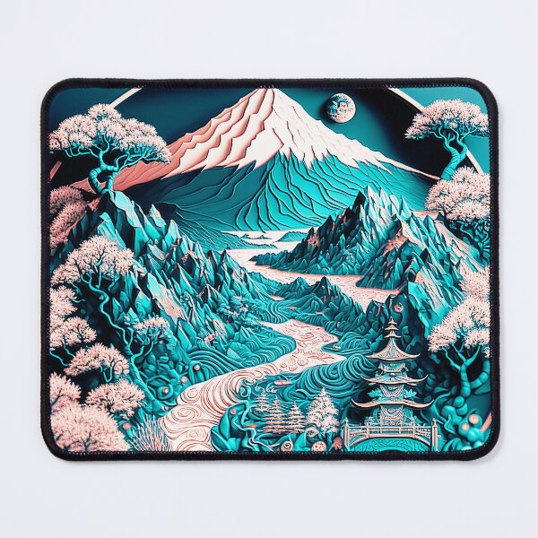 Item preview, Landscape Chinese Japanese style Rinpa painting sticker designed and sold by PhiloSophyEye.
