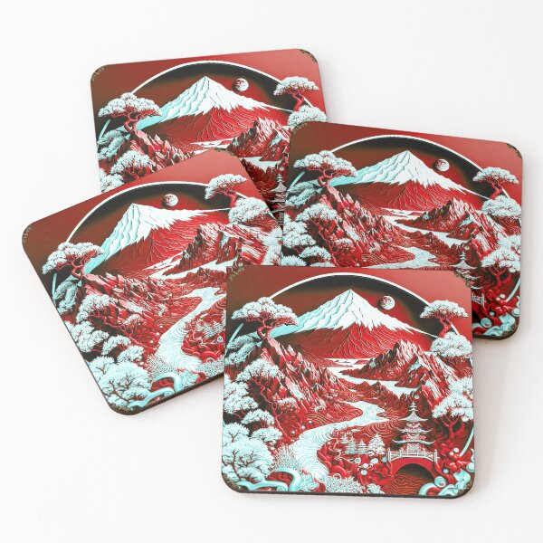 Item preview, Landscape  Chinese Japanese style Rinpa painting sticker designed and sold by PhiloSophyEye.