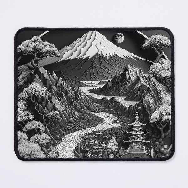 Item preview, Landscape Chinese Japanese style Rinpa painting sticker designed and sold by PhiloSophyEye.