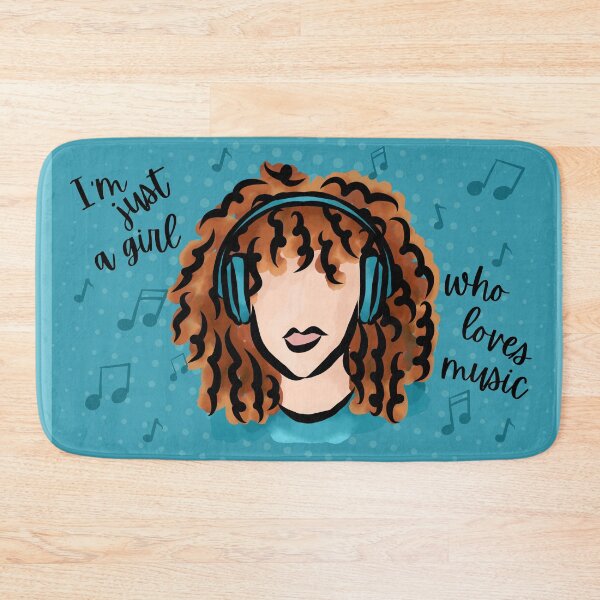 Item preview,  I am Just a Girl who Loves Music (Red) designed and sold by Curly-Cuties.