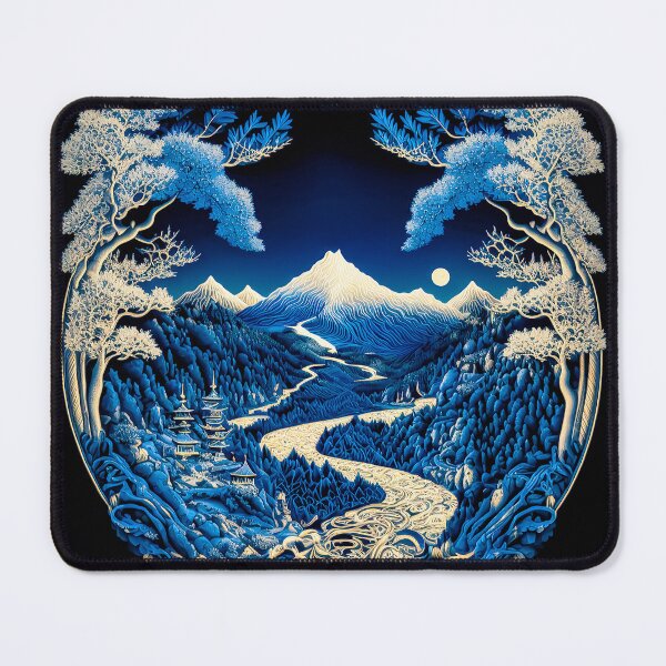Item preview, Landscape Chinese Japanese style Rinpa painting sticker designed and sold by PhiloSophyEye.