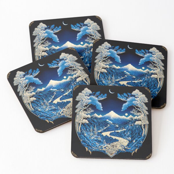 Item preview, Landscape  Chinese Japanese style Rinpa painting sticker designed and sold by PhiloSophyEye.