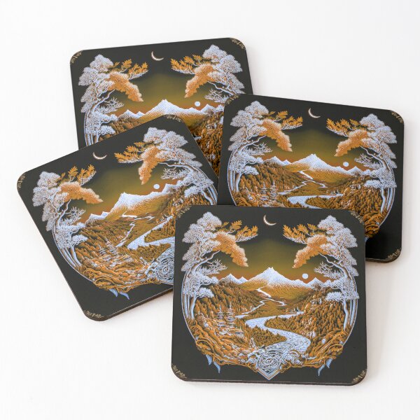 Item preview, Landscape  Chinese Japanese style Rinpa painting sticker designed and sold by PhiloSophyEye.