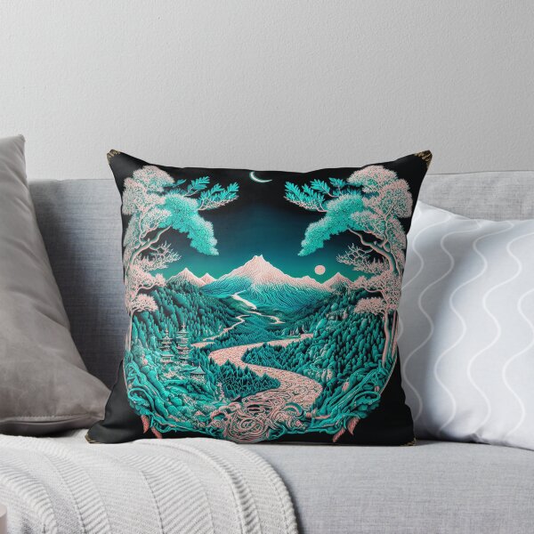 Item preview, Landscape  Chinese Japanese style Rinpa painting sticker designed and sold by PhiloSophyEye.