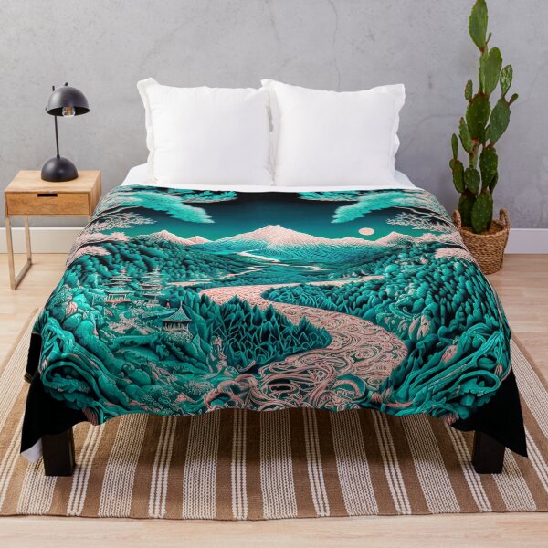 Item preview, Landscape Chinese Japanese style Rinpa painting sticker designed and sold by PhiloSophyEye.