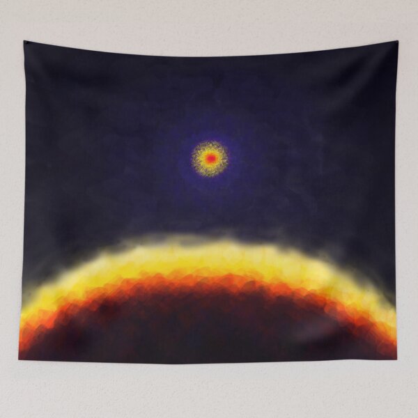 Item preview, A distant Future, abstract earth and sun, environment designed and sold by TreeEgg.