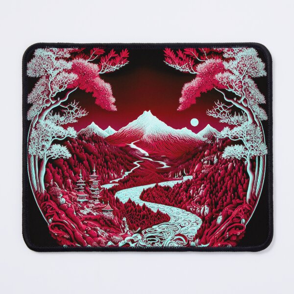Item preview, Landscape Chinese Japanese style Rinpa painting sticker designed and sold by PhiloSophyEye.
