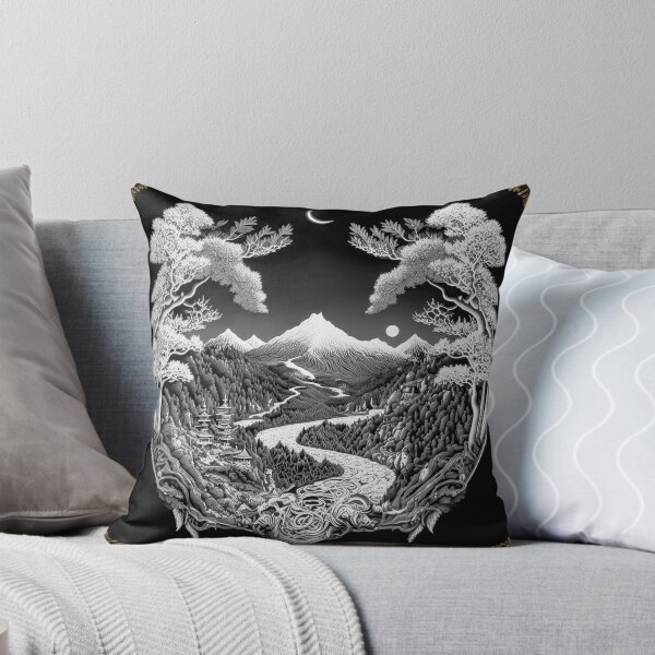 Item preview, Landscape  Chinese Japanese style Rinpa painting sticker designed and sold by PhiloSophyEye.