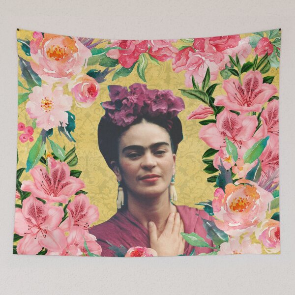 Item preview, Frida Kahlo Pink Yellow designed and sold by Muycote.