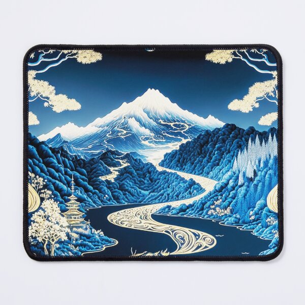 Item preview, Landscape Chinese Japanese style Rinpa painting sticker designed and sold by PhiloSophyEye.