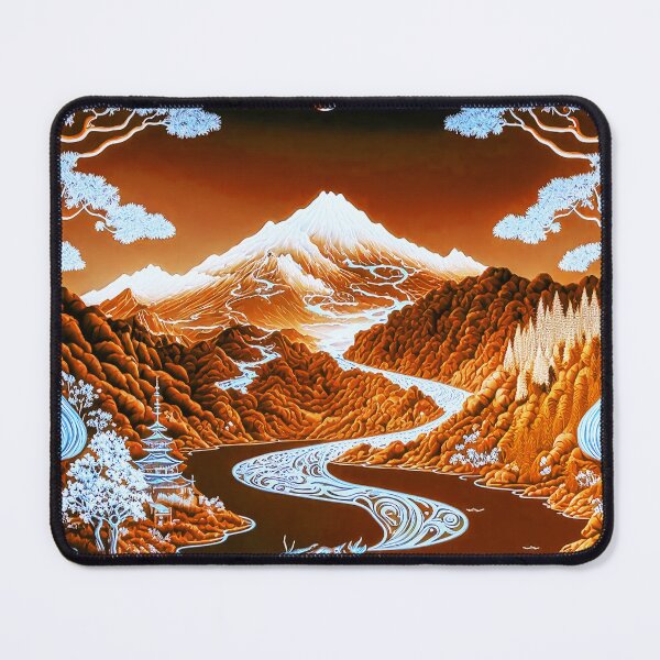 Item preview, Landscape Chinese Japanese style Rinpa painting sticker designed and sold by PhiloSophyEye.