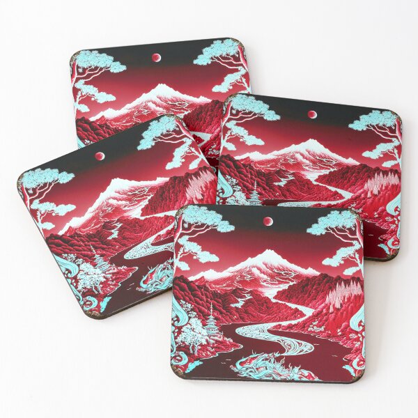 Item preview, Landscape  Chinese Japanese style Rinpa painting sticker designed and sold by PhiloSophyEye.