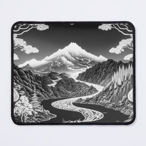 Item preview, Landscape Chinese Japanese style Rinpa painting sticker designed and sold by PhiloSophyEye.