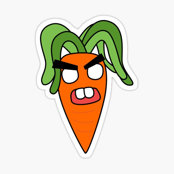 Zombie Carrot Stickers Redbubble - angry zombie face cuts roblox