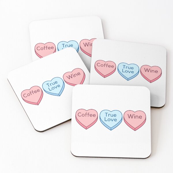 Item preview, Coffee Wine True Love Candy Heart designed and sold by DCappy13.