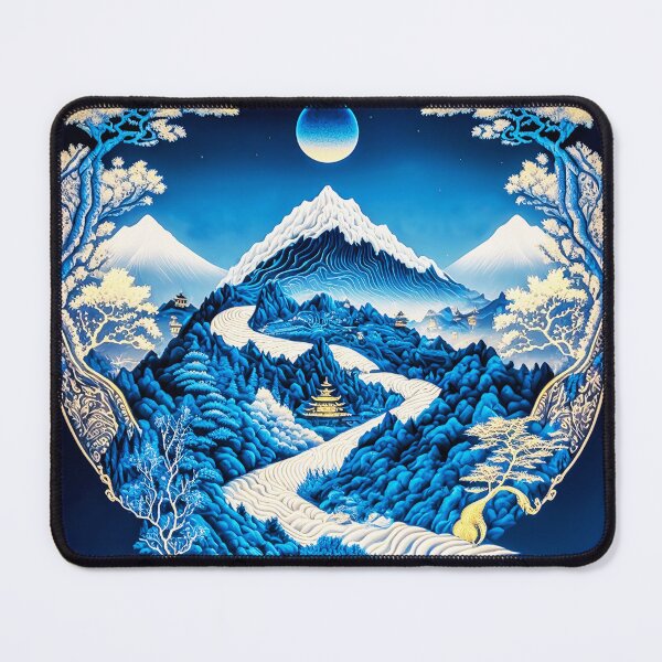 Item preview, Landscape Chinese Japanese style Rinpa painting sticker designed and sold by PhiloSophyEye.