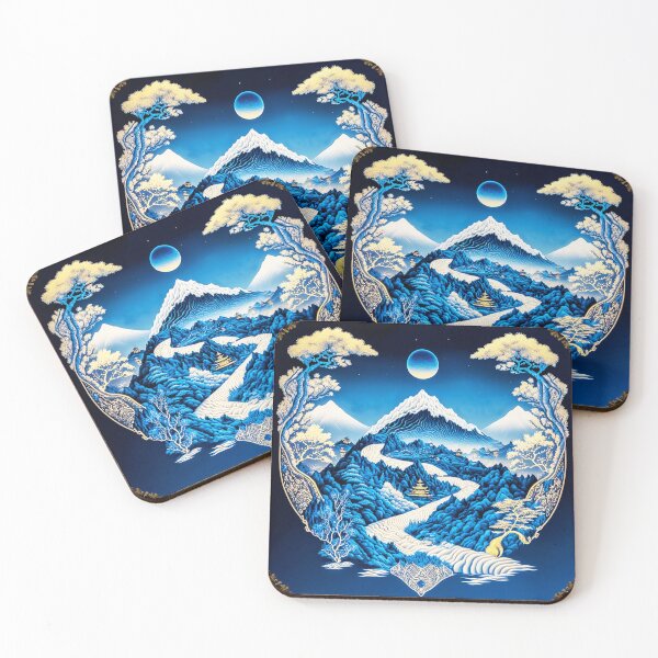 Item preview, Landscape  Chinese Japanese style Rinpa painting sticker designed and sold by PhiloSophyEye.