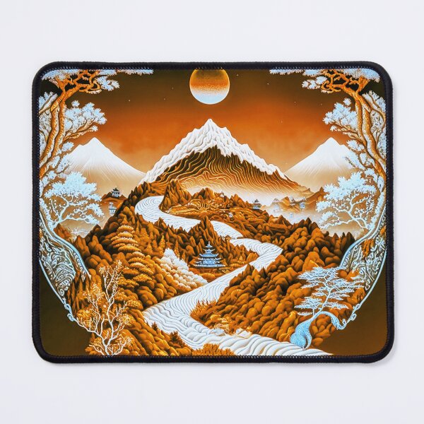Item preview, Landscape Chinese Japanese style Rinpa painting sticker designed and sold by PhiloSophyEye.