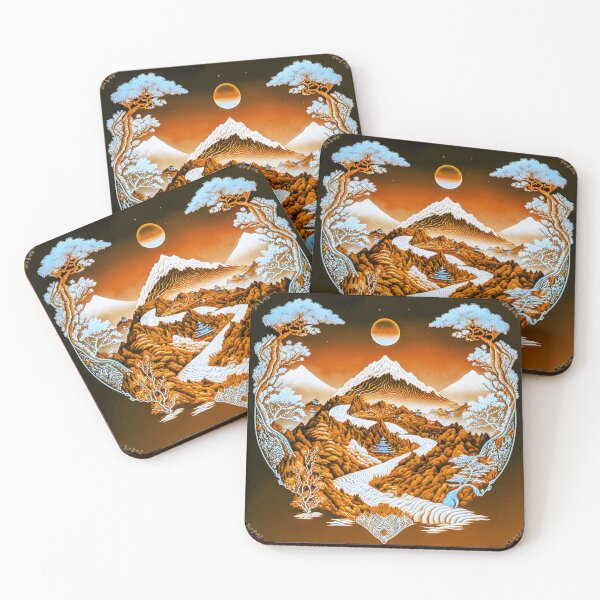 Item preview, Landscape  Chinese Japanese style Rinpa painting sticker designed and sold by PhiloSophyEye.