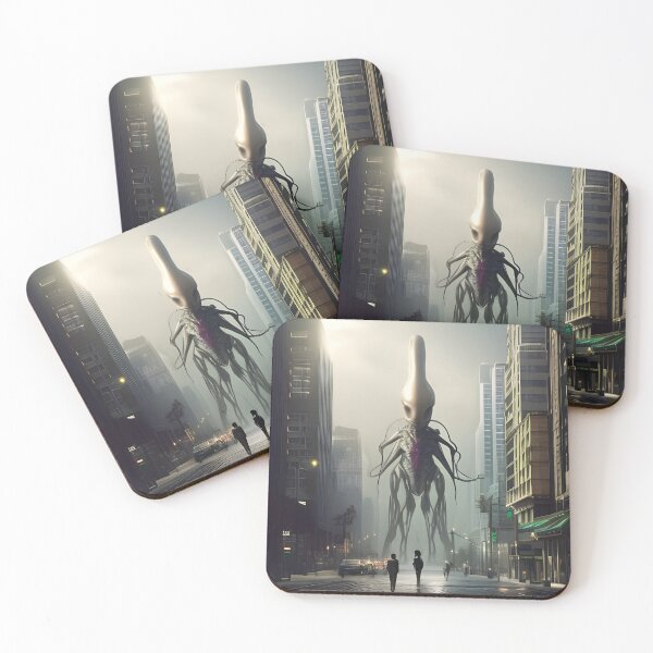 Item preview, First Contact. Giant Alien Appears In Front Of An Unsuspecting Public designed and sold by Ink Art Design.