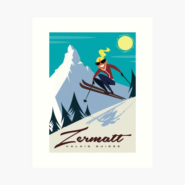 Item preview, Zermatt Ski Poster designed and sold by GAGodel.