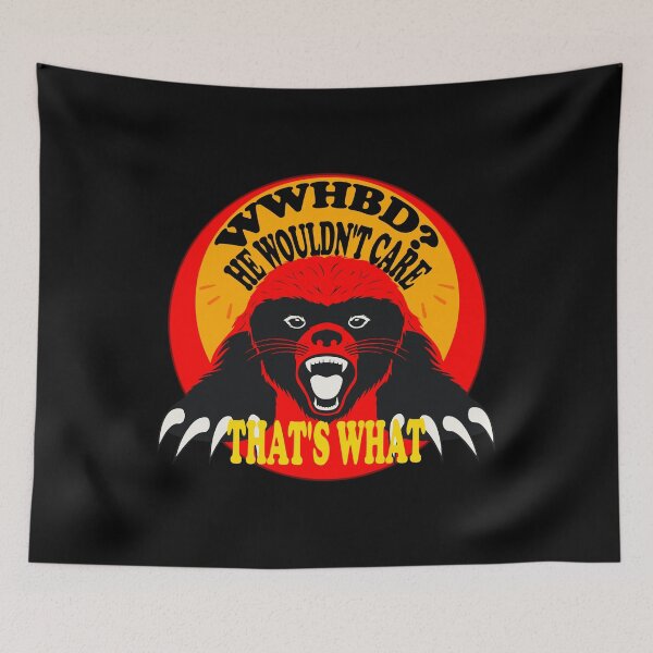 Item preview, WWHBD ? angry red badger meme designed and sold by Deco-Design.