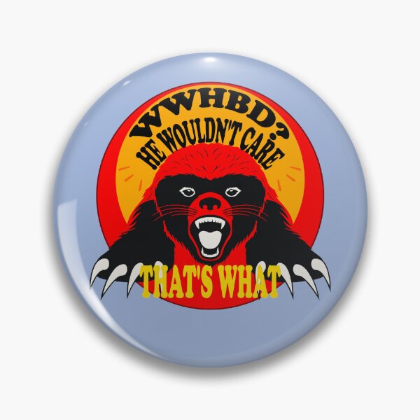 Item preview, WWHBD ? angry red badger meme designed and sold by Deco-Design.