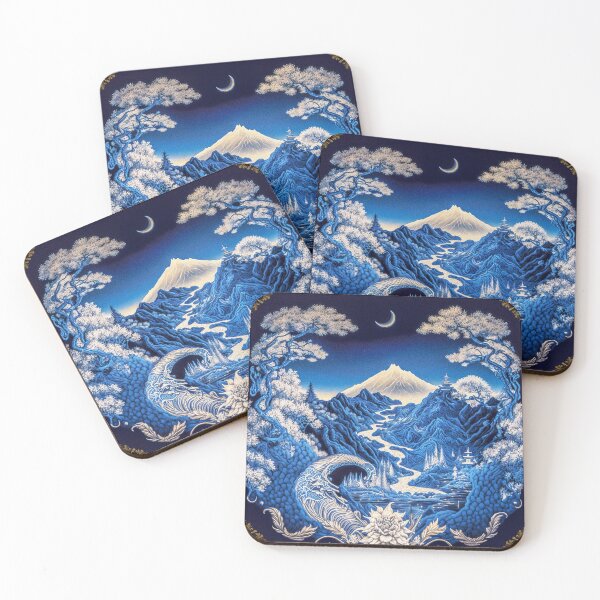 Item preview, Landscape  Chinese Japanese style Rinpa painting sticker designed and sold by PhiloSophyEye.