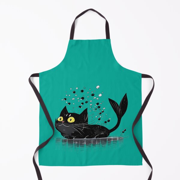 Item preview, Black Cat Dreams of Being a Mermaid designed and sold by KOTOdesign.