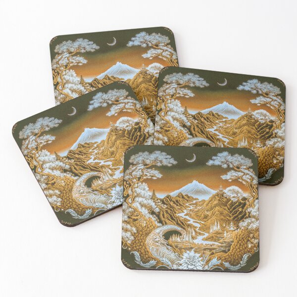Item preview, Landscape  Chinese Japanese style Rinpa painting sticker designed and sold by PhiloSophyEye.